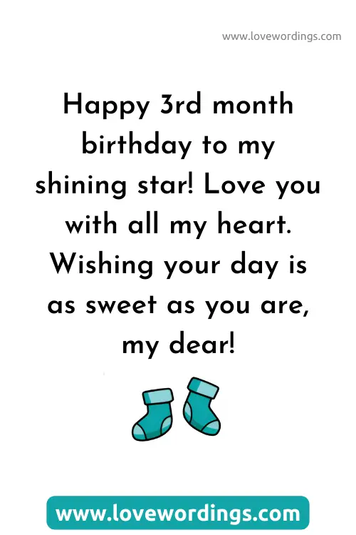Happy 3 Months Baby Message