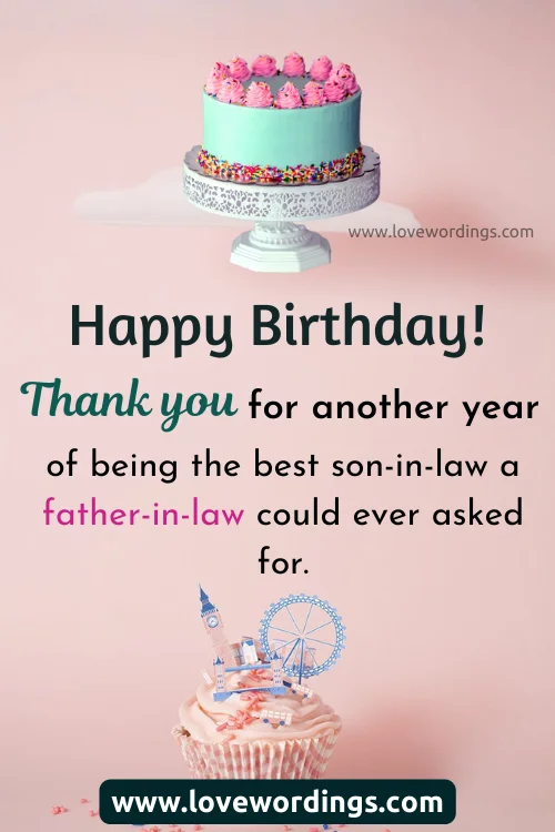 Birthday Wishes For Son-In-Law From Father-In-Law