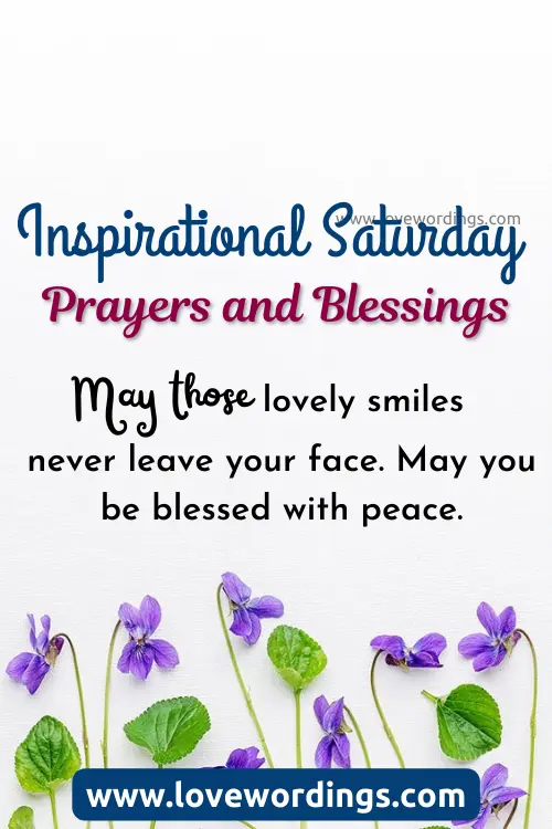 Inspirational Saturday Prayers and Blessings