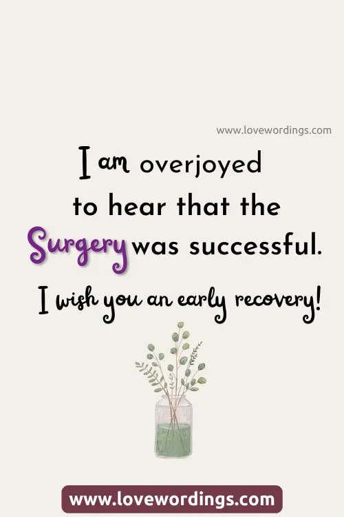 Early Recovery After Surgery Wishes