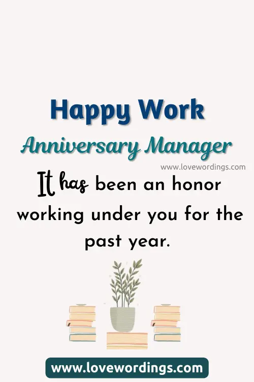 Work Anniversary Wishes For Manager