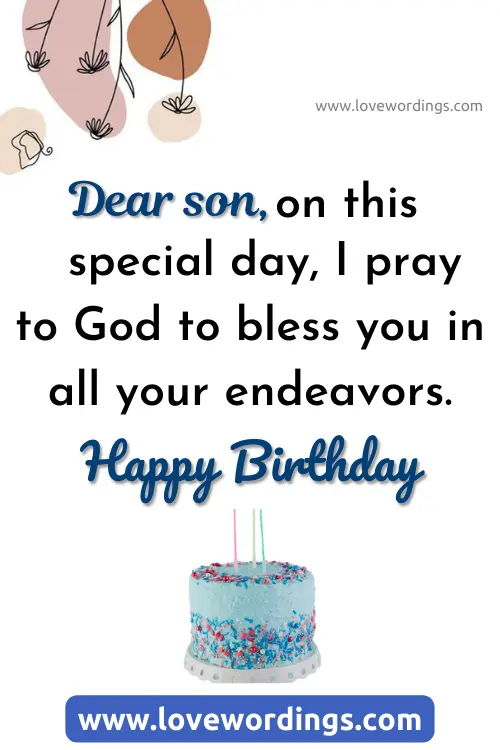 Blessings Birthday Prayer For Son