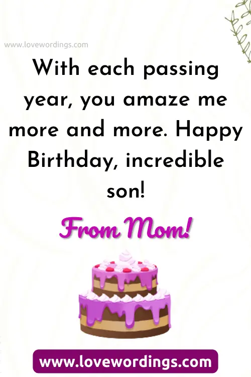 Birthday Wishes For Son From Mother