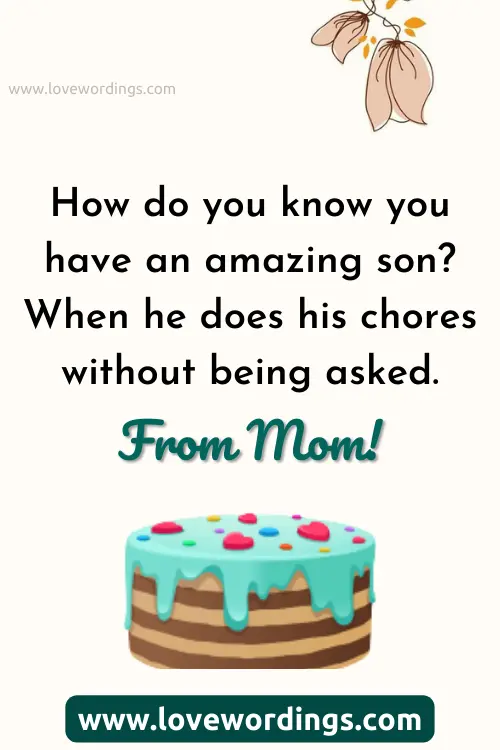 Funny Birthday Wishes For Son From Mom