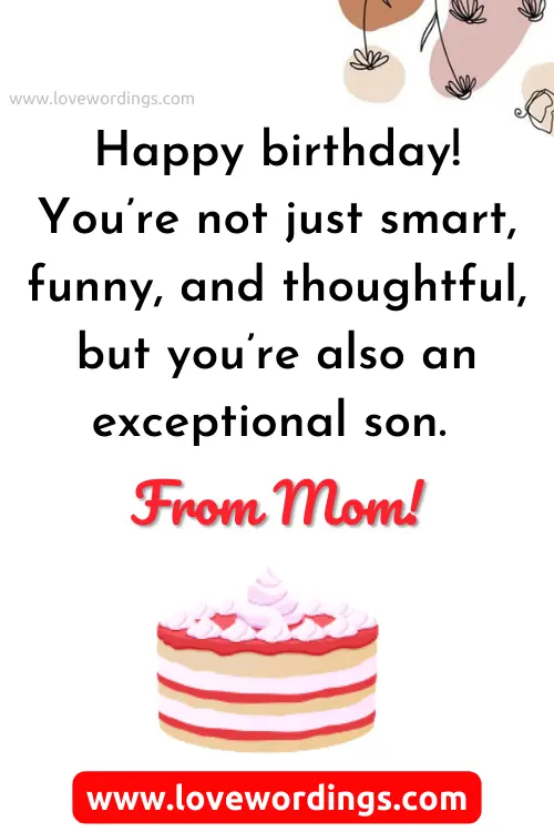 Happy Birthday Son From Mom