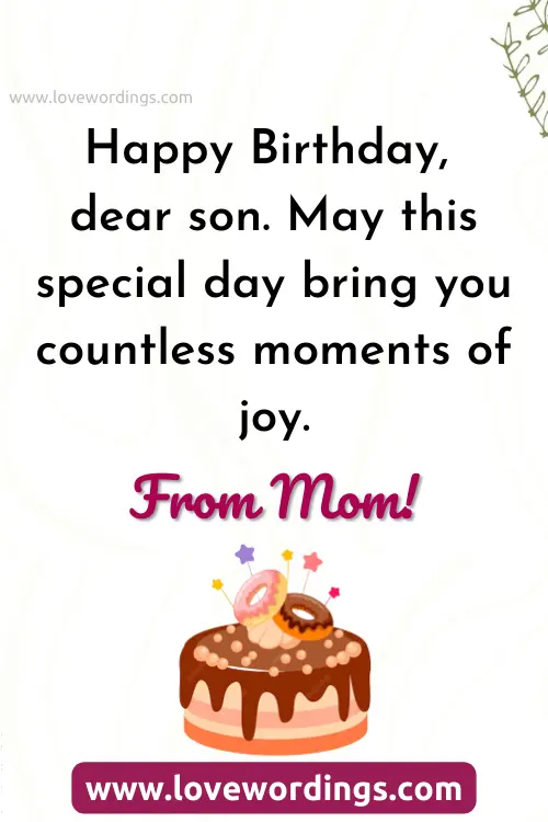 Happy Birthday Wishes for Son From Mom